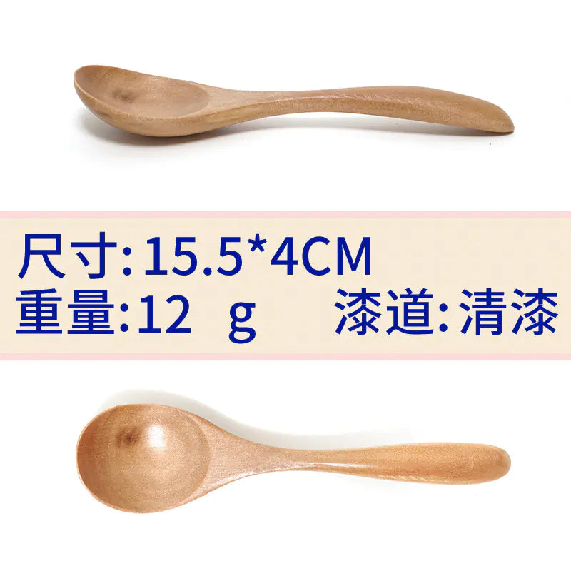 Japanese Wooden Mixing Spoon Set for Honey and Coffee