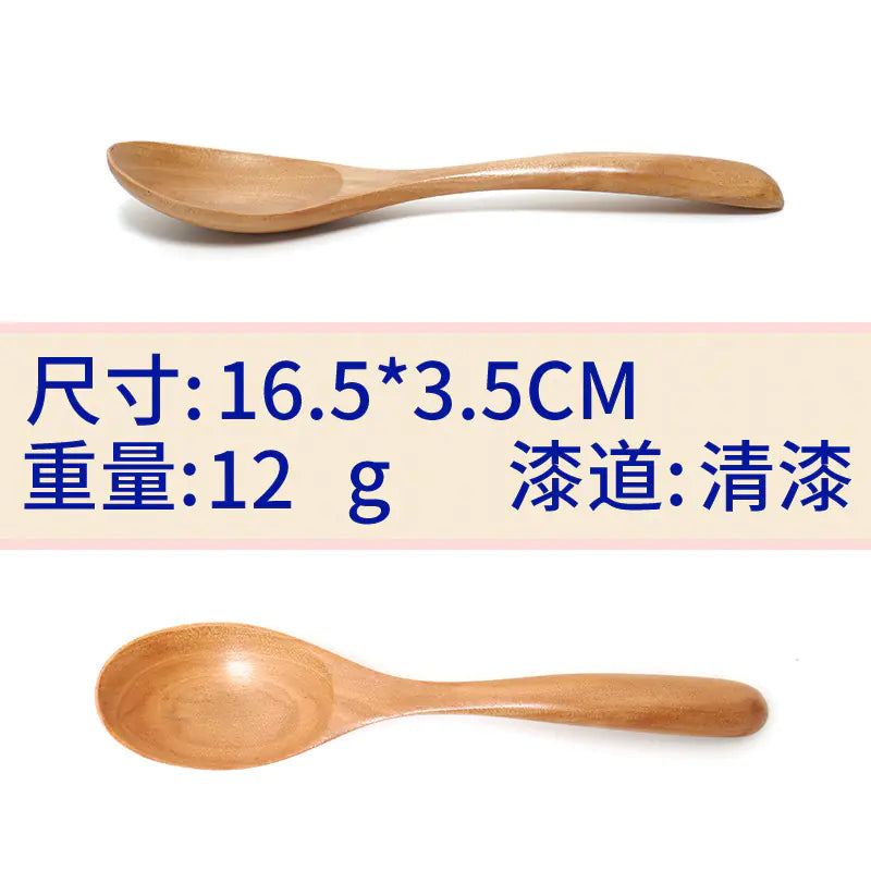Japanese Wooden Mixing Spoon Set for Honey and Coffee