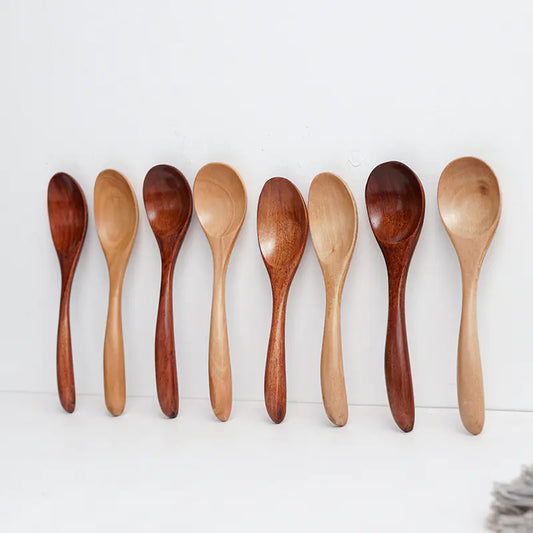 Japanese Wooden Mixing Spoon Set for Honey and Coffee