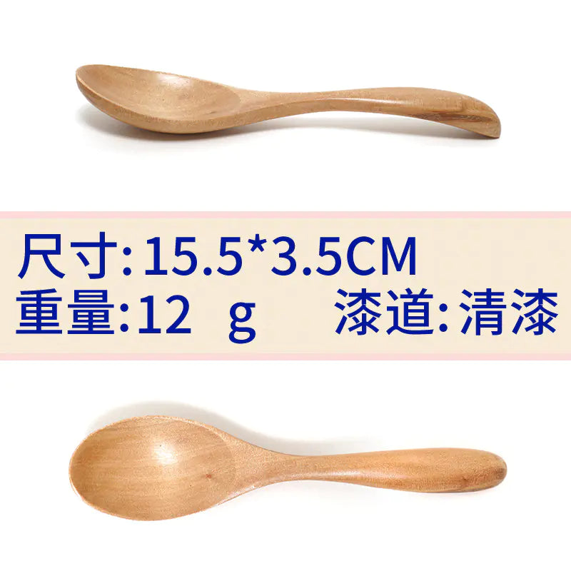 Japanese Wooden Mixing Spoon Set for Honey and Coffee