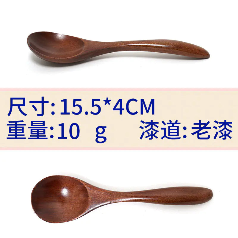 Japanese Wooden Mixing Spoon Set for Honey and Coffee