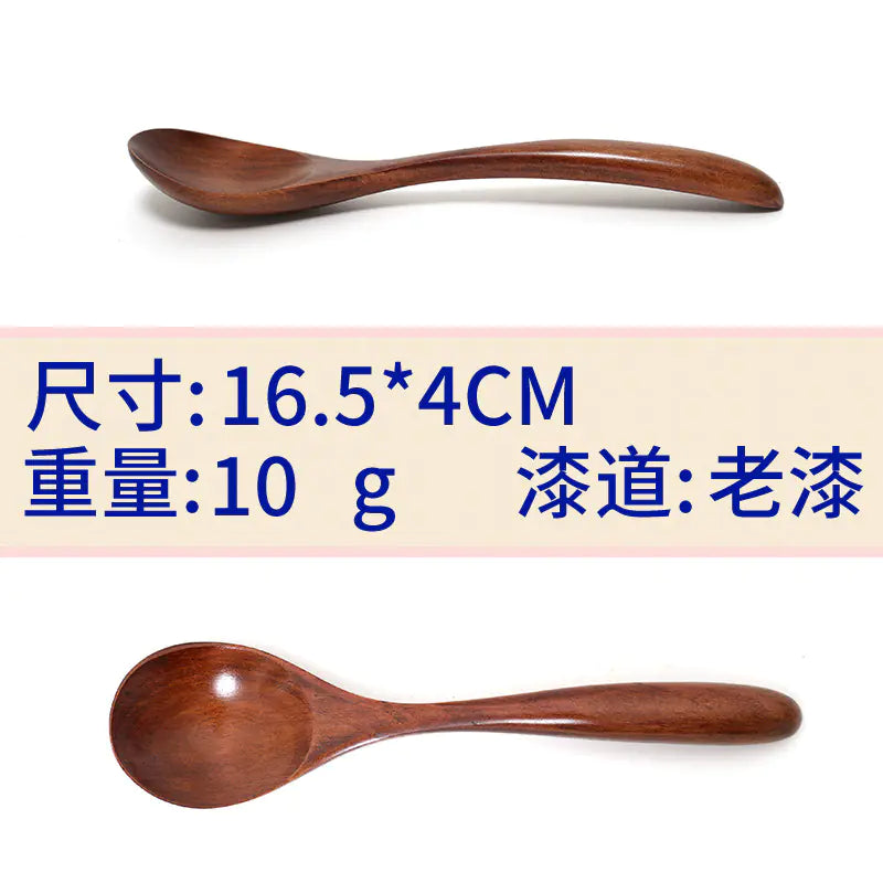 Japanese Wooden Mixing Spoon Set for Honey and Coffee