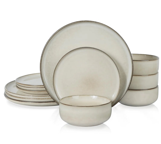 Dinnerware Sets for 4 12-Piece Stoneware