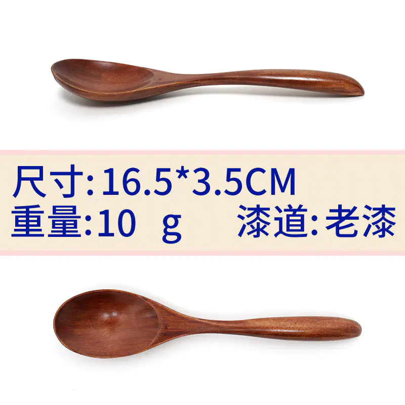 Japanese Wooden Mixing Spoon Set for Honey and Coffee